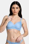 Zivame Shimmering Secrets Padded Non Wired 3/4Th Coverage T-Shirt Bra - Endless Sky — thumbnail 1